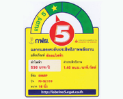 ฉลากประหยัดไฟเบอร์ 5 (PJ-SL163)